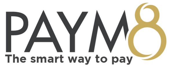 PAYM8 logo - The smart way to pay